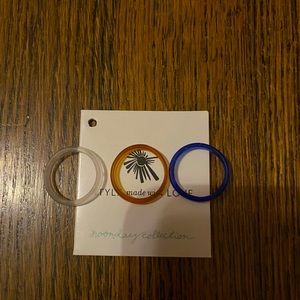 Noonday Collection glass rings set of 3 size 8